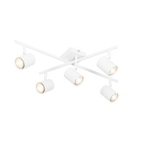 Moderná stropná lampa biela 5 -svetelná nastaviteľná - Jeana