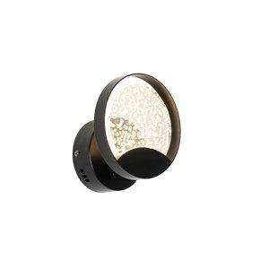 Dizajnové nástenné svietidlo čierne vrátane LED - Patrick