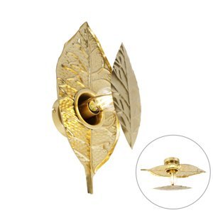 Dizajnové nástenné svietidlo starožitné zlaté - Nora