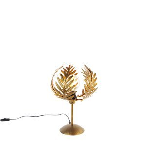 Vintage stolná lampa zlatá 26 cm - Botanica