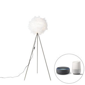 Elegantná romantická stojaca lampa biela vrátane Wifi A60 - Feather