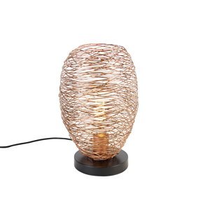 Dizajnová stolná lampa medená 30 cm - Sarella