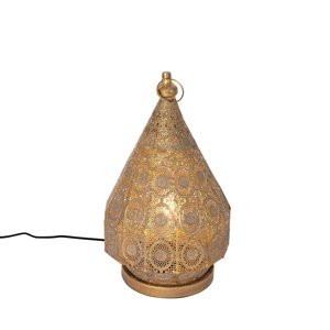 Orientálna stolná lampa zlatá 28 cm - Mauglí