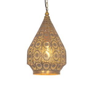 Orientálna závesná lampa zlatá 28 cm - Mauglí