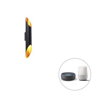 Inteligentné nástenné svietidlo čierne 5,6 cm vrátane 2 Wifi GU10 - Organo