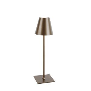 Moderne tafellamp brons 3-staps dimbaar oplaadbaar - Tazza