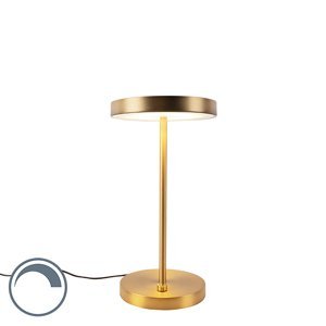 Moderná stolová lampa bronzová vrátane LED - disko