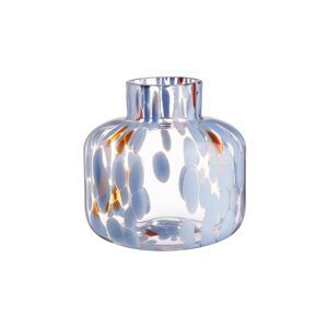 CONFETTI mini sklenená váza, pastelová modrá Ø10cm