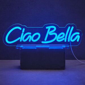 NEON VIBES LED Neonové svetlo s USB "Ciao Bella"