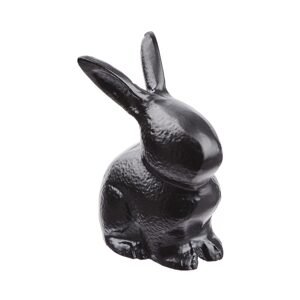 EASTER Dekoračný zajačik sediaci 8 cm - čierna