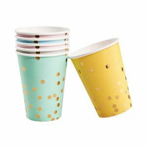 CELEBRATION Papierové poháre konfety 6 ks - mix