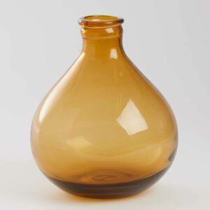 BALLOON Sklenená váza 18 cm - jantárová