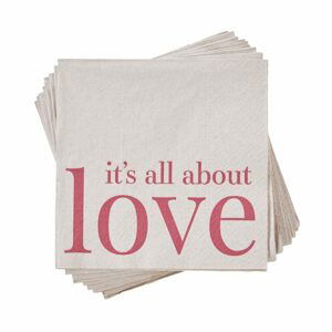 APRES Papierové servítky "It´s all about love" 20 ks