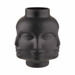 FACES Váza 21 cm - čierna