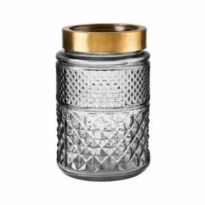 GRACE Váza 20 cm - šedá/zlatá