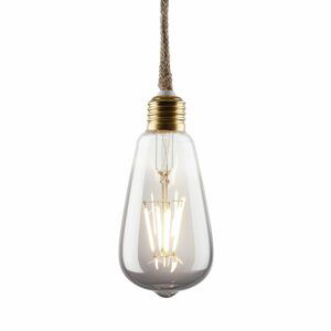 BULB LIGHT LED Žiarovka s jutovým lanom 110 cm - zlatá