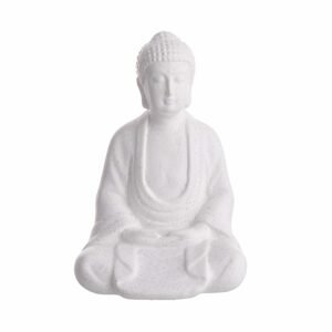 BUDDHA Sediaci Buddha 22 cm - biela
