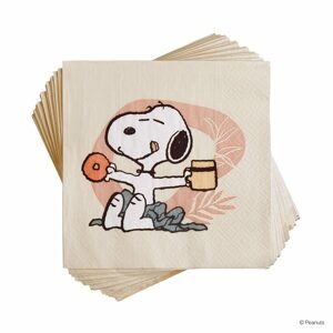 PEANUTS Papierové obrúsky Snoopy si užívá
