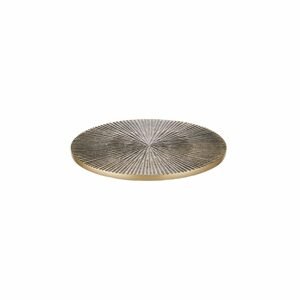 DISC Dekoračný tanier ryhovaný 13 cm - zlatá