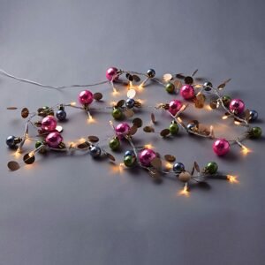 JOLLY LIGHTS LED Svetelná reťaz s USB s guličkami - ružová