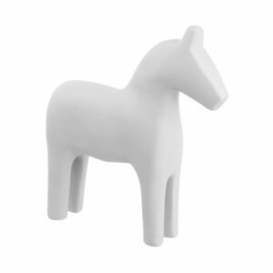 LASSE Dekoračný kôň 23 cm - sv.šedá