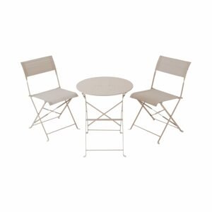 URBANIZED Balkónový set stôl a 2 stoličky - biela