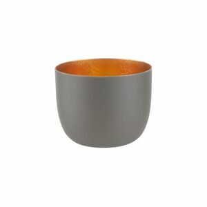 AURORA Svietnik na čajovú sviečku kovový 9 cm - šedá