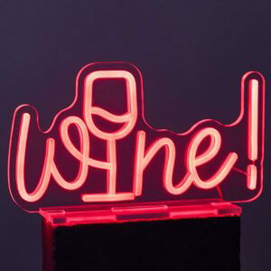 NEON VIBES LED Neónové svetlo s USB "Wine"