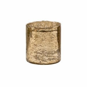 DELIGHT Sklenený votívny svietnik 8 cm - zlatá