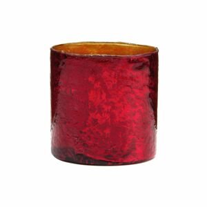 DELIGHT Sklenený votívny svietnik 10 cm - červená