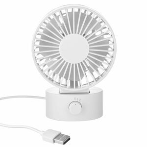 AIR WAVE Mini vetrák s USB pripojením - biela