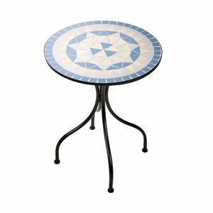 PALAZZO Záhradný stôl s mozaikou - modrá/krémová