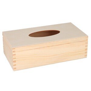 Drevená krabička na vreckovky s pántami