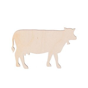Drevená krava 10 x 6 cm
