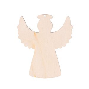 Drevený anjel s dierkou XII 8 x 7 cm