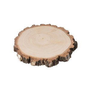 Drevená podložka z kmeňa brezy s kôrou 8-10 cm