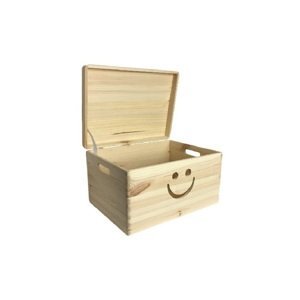 Drevený box s úsmevom 40 x 30 x 23 cm a viekom
