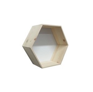 Prírodná polica - hexagon 31 x 27 x 13 cm