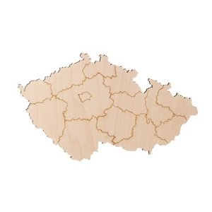 Drevená mapa Českej republiky