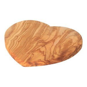 Doštička v tvare srdca z olivového dreva