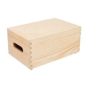 Drevený box s vekom 30 x 20 x 14 cm