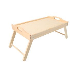 Drevený servírovací stolík do postele 50x30 cm - nelakovaný