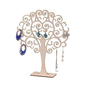 Drevený okrúhly stromček na šperky