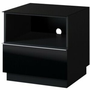 Tv stolík HEMI 37 čierna / čierne sklo