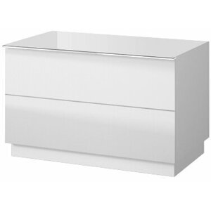 Tv stolík HEMI 39 biela / biele sklo