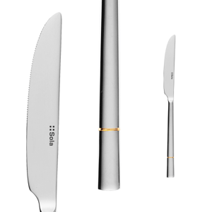 Dezertný nôž - Luxus zlatá ryha