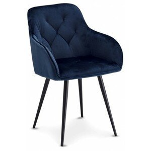Jedálenská stolička Fergo modrá, čierna