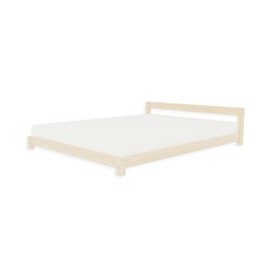 Benlemi Dvojlôžková drevená posteľ COMFY v scandi štýle Rozmer: 160 x 200 cm, Zvoľte farbu hranolov: Transparentná vosková lazura matná, Zvoľte farbu…