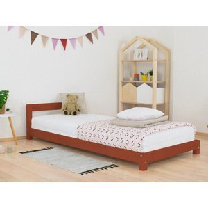 Benlemi Detská jednolôžková posteľ s čelom DREAMY Zvoľte farbu: Tehlová, Rozmer: 120x180 cm