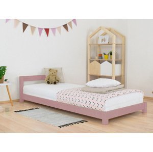 Benlemi Detská jednolôžková posteľ s čelom DREAMY Zvoľte farbu: Pastelovo ružová, Rozmer: 120x180 cm